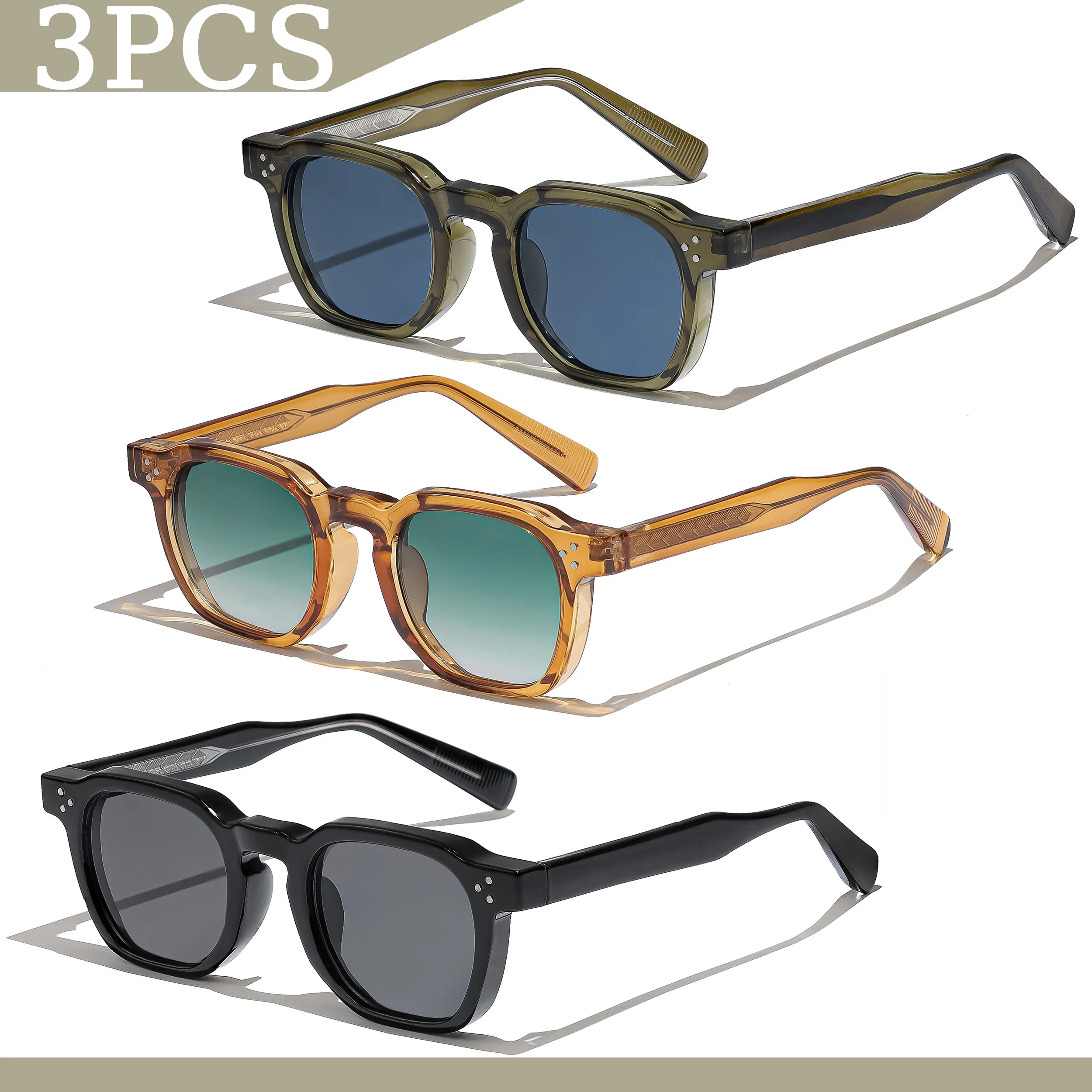 Lunettes de Soleil Carrées Rétro UV400