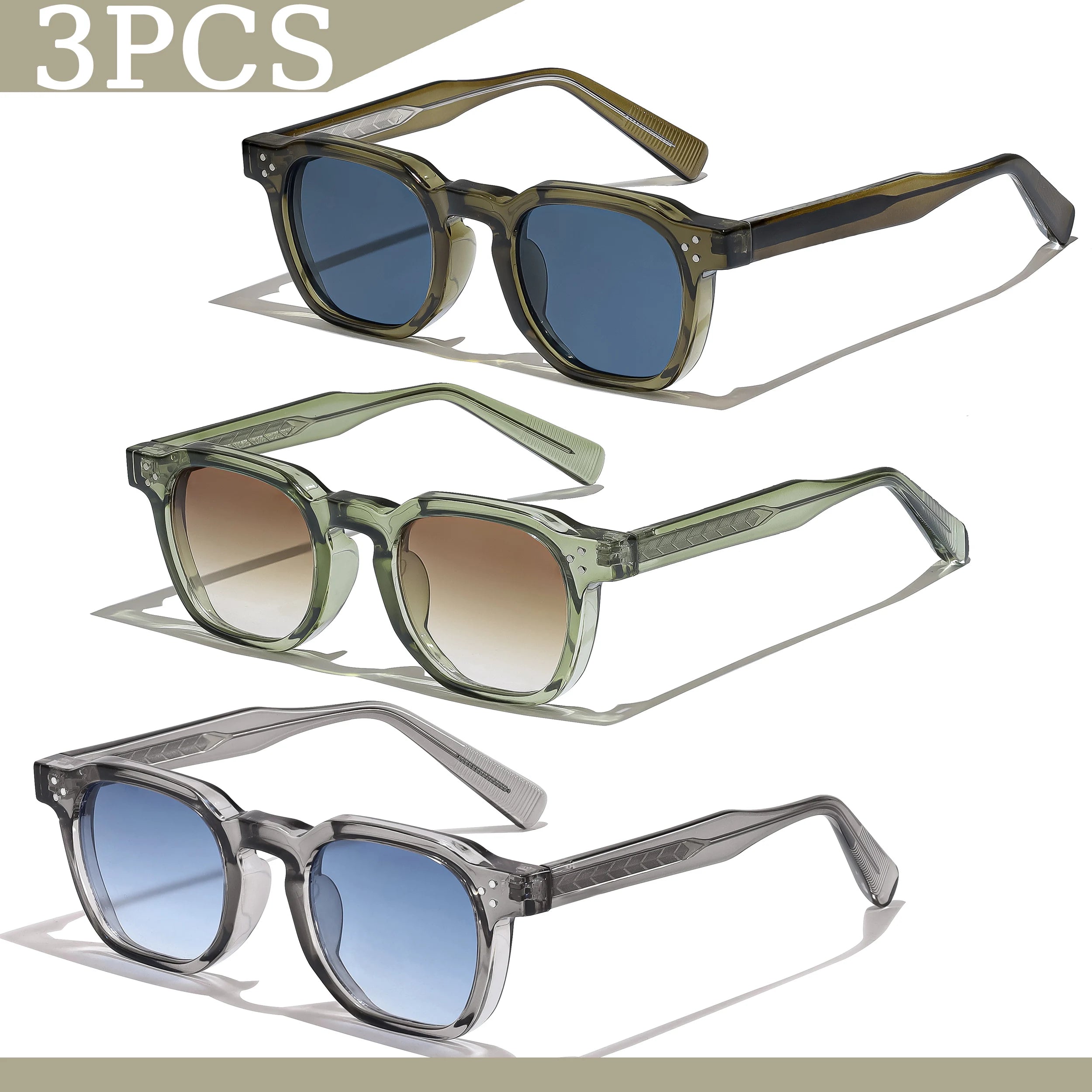 Lunettes de Soleil Carrées Rétro UV400